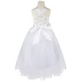 thumbnail image 3 of iEFiEL Little Big Girls Cross Back Flower Girl Dress Wedding Tulle Birthday Party Dress, 3 of 5
