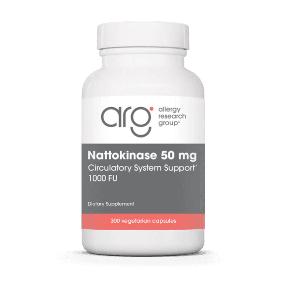 ARG Nattokinase 50 mg - Supplement to Support Healthy Circulation - Delivers 50 mg Nattokinase NSK-SD from Fermented Soybeans per Serving - 150 Servings - 300 Capsules