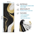 thumbnail image 2 of Black and Gold Marble Wavy Lines Pattern Hot Yoga Mat Towel Non Slip for Hot Yoga - Quick-Drying Yoga Mat Cover with 4 Corner Pockets with Travel Bag - Hot Yoga Towel Non Slip 70"x26", 2 of 6
