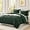 Dark Green, variant on Plush King Size Comforter Set Light Taupe, Flannel Velvet Comforter Sets 7 Pieces Bed in a Bag, Soft Warm Winter Bedding Set with Sheets, Pillowcases & Shams
