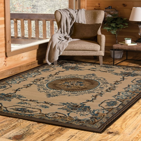 United Weavers Brunswick Becca Oriental Border Accent Rug, Light Blue, 1'10" x 3'