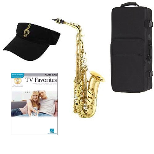 TV Favorites Alto Saxophone Pack - Includes Alto Sax w/Case & Accessories,  TV Favorites Play Along Book