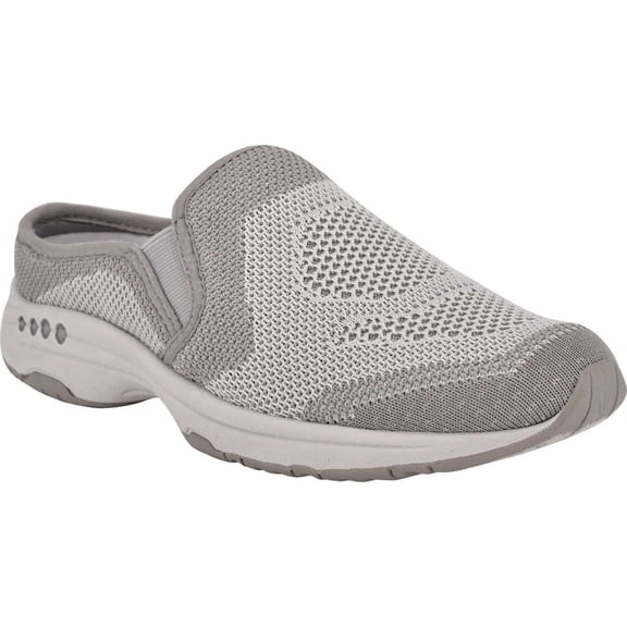 Women's Easy Spirit Takeknit2 Slip On Clog Silver Recycled Takeknit 6.5 WW