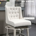 thumbnail image 3 of Set of 2 Button Tufted Bar Stools with Thick Foam / Save Time, Sit Comfortably for Long, 3 of 6
