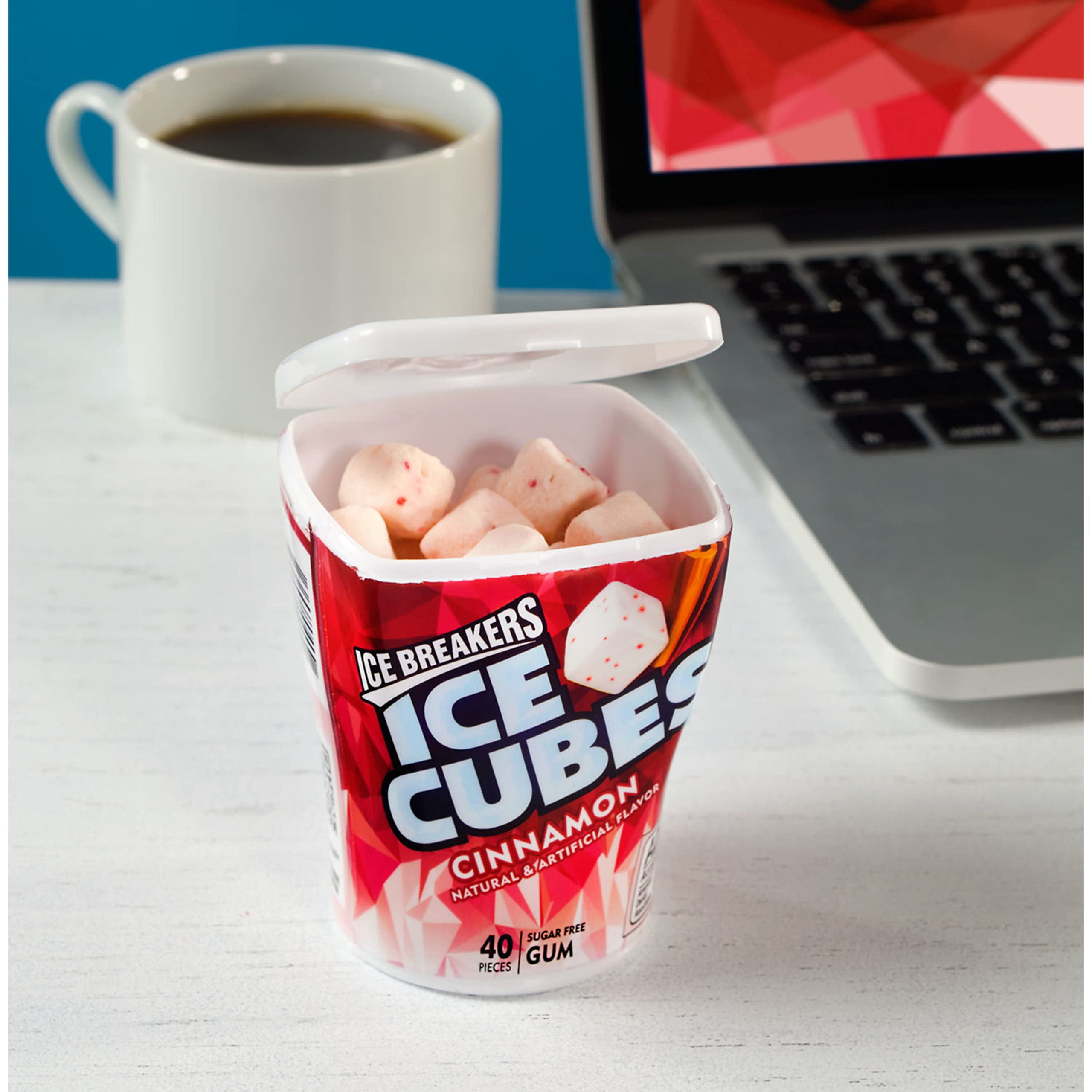 Product Of Ice Breakers Ice Cubes, Gum Cinnamon - Bottle, Count 4 (40Pcs) - Gum / Grab Varieties & Flavors