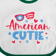 thumbnail image 4 of Inktastic 4th of July American Cutie Red and Blue Stars and Hearts Boys or Girls Baby Bib, 4 of 4