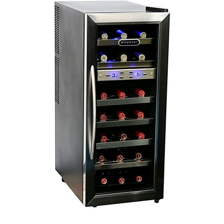 Whynter WC-211DZ 21-Bottle Dual Temperature Zone Wine (Best Temperature For Wine Cooler)
