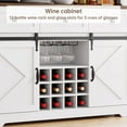 thumbnail image 6 of Farmhouse Sideboard Buffet Cabinet with Storage,Large Kitchen Sideboard Cabinet,Coffee Bar Cabinet with Sliding Barn Door,54" Wine Cabinet with 3 Drawers,Storage Cabinet for Kitchen,Dining Room, 6 of 6