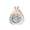 Blue, variant on Qholemyo Cute Bunny Cake Shaped Mini Desk Fan Rechargeable Small Cooling Fan For Youth Bedroom Office Decor