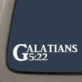 thumbnail image 1 of Galatians 5:22 Bible Verse Decal Sticker | 7.5-Inches By 2-Inches | Religious Motivational Inspirational Educational | White Vinyl, 1 of 1