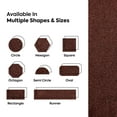thumbnail image 3 of Furnish My Place DC Custom Rug - 48" x 96" Half Round, Chocolate, Indoor Rug for Bedrooms, Hallways, Living Rooms, 3 of 12