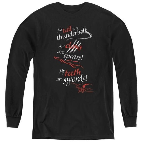 Hobbit - Tail Claws Teeth - Youth Long Sleeve Shirt - Small