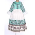 thumbnail image 3 of Jizyo Robe Maxi Abayas Musulmanes pour Filles une Pièce Manches Longues Robe de Prière Islamique Robe Caftan Arabe Vert Clair 110/4Y, 3 of 7