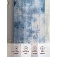 thumbnail image 6 of Abstract Stitching Sheer Curtains 72 Inches Long 2 Panels Retro White Blue Blend Texture Light Filtering Semi Sheer Window Curtains Drapes for Bedroom Living Room 52"x72", 6 of 7
