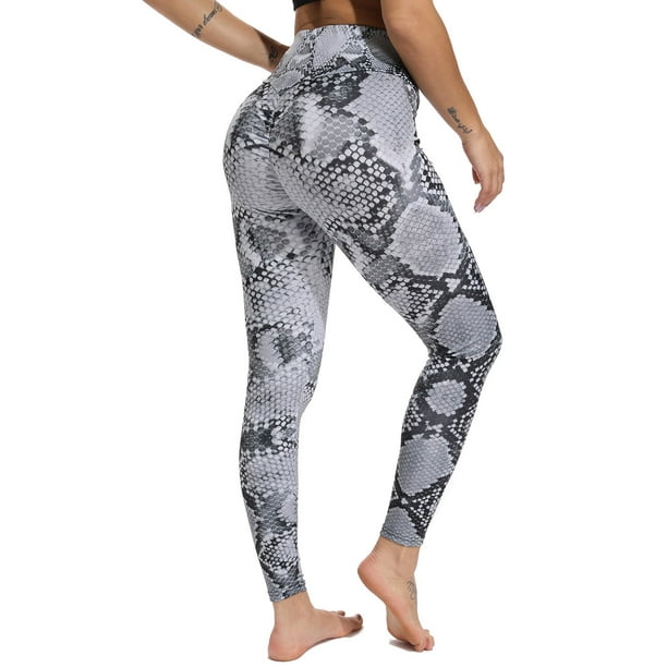 SEASUM - SEASUM Women's High Waist Yoga Pants Printed Leggings Tummy Control Scrunch Butt Lift