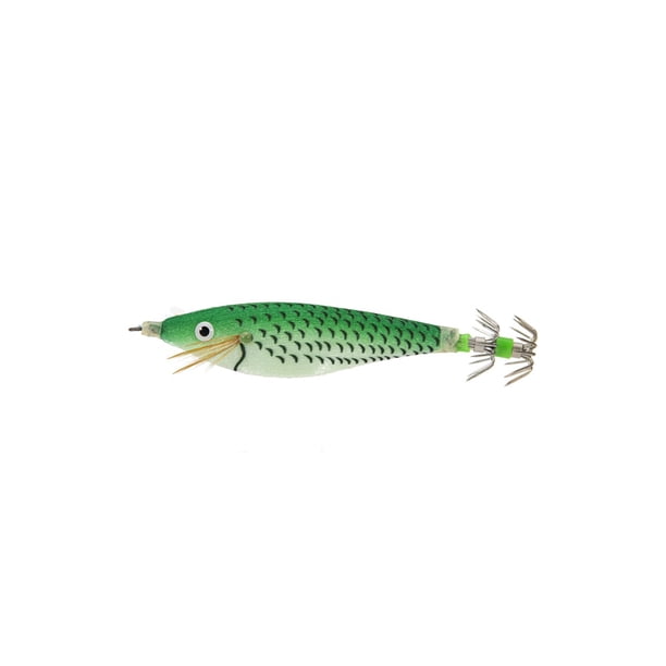 Toystoory Cebo falso de vientre luminoso de 8cm, señuelos de pesca de camarón de simulación ligera, suministros de pesca de buena Pescar Verde