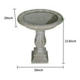 thumbnail image 5 of Antique Pedestal Bird Bath, Bird Baths for Outdoors, Concrete Bird Bath Bird Feeder Seed Tray for Garden Yard Decor, 5 of 9