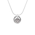 thumbnail image 2 of Delight Jewelry Silvertone Heart Outline - Round Seal Silver-tone You Mean the World to Me Ring Necklace, 18", 2 of 4