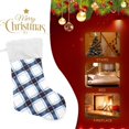 thumbnail image 5 of Ryvnso Christmas Stockings Checkered Plaid Pattern 17.7" Large Stocking Decoration 1 Pack, 5 of 7