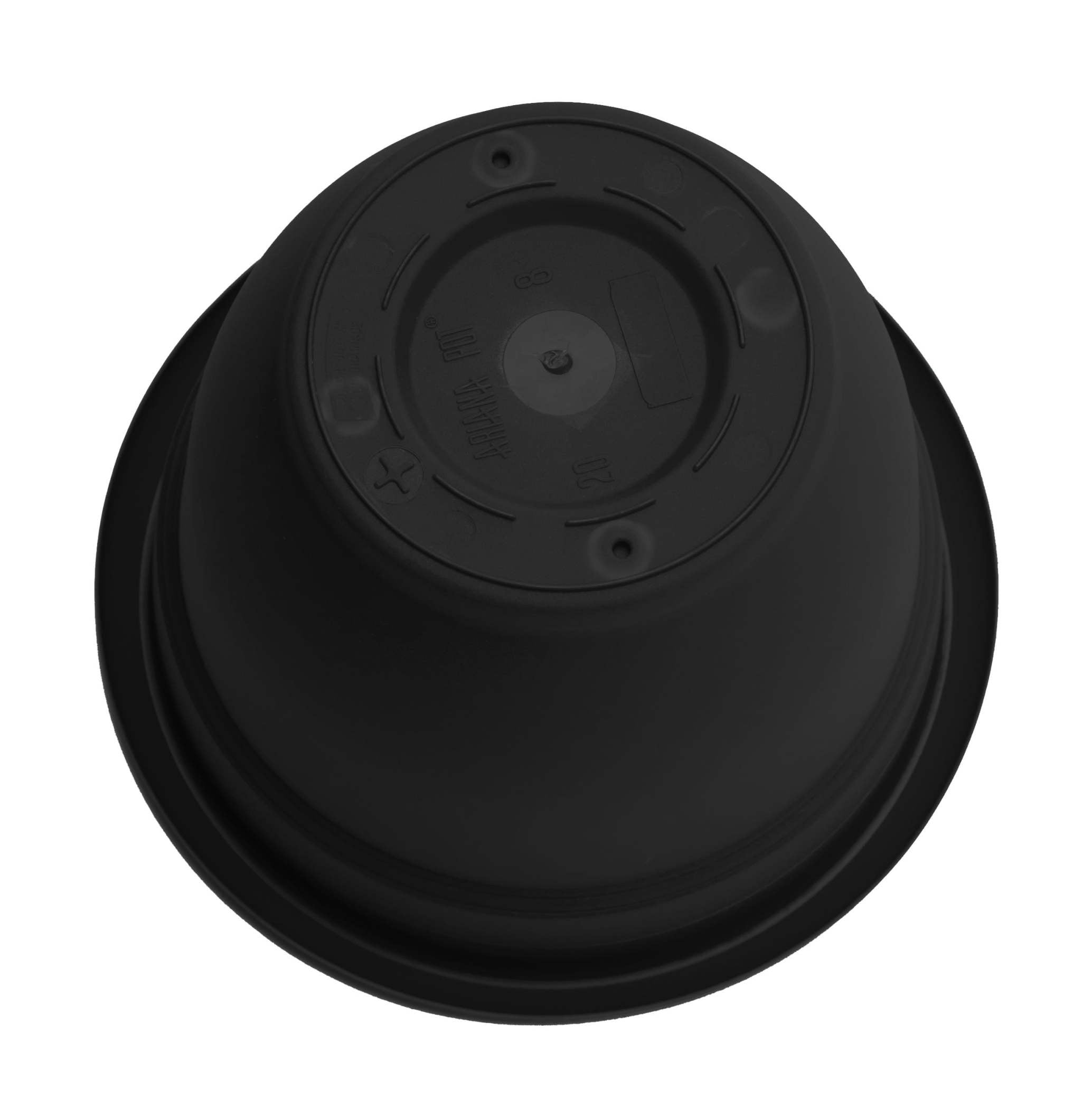 Bloem Ariana 20" Self-Watering Plastic Planter - Rolled Rim Indoor/Outdoor Garden Pot, Black