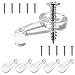 thumbnail image 3 of Cionyce 100 Pcs Glass Retainer Clips Kit with Screw, 4mm Glass Door Retainer Clips, Glass Cabinet Clips for Fixing Glass Cabinet Doors & Windows, Clear, 3 of 4