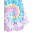thumbnail image 4 of Tamaño más Espiral del teñido anudado de impresión de la túnica sin mangas Rosegal Camisetas sin mangas de talla grande, 4 of 5