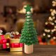 thumbnail image 5 of pstuiky Árbol de Navidad para el hogar pequeños adornos de escritorio pentagramas de madera árboles de Navidad regalos de Navidad., 5 of 6