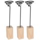 thumbnail image 1 of 3pcs Iron Air Plant Stand Container Tillandsia Holder Tabletop Plant Pot Display Rack Vase with Wooden Base, 1 of 4