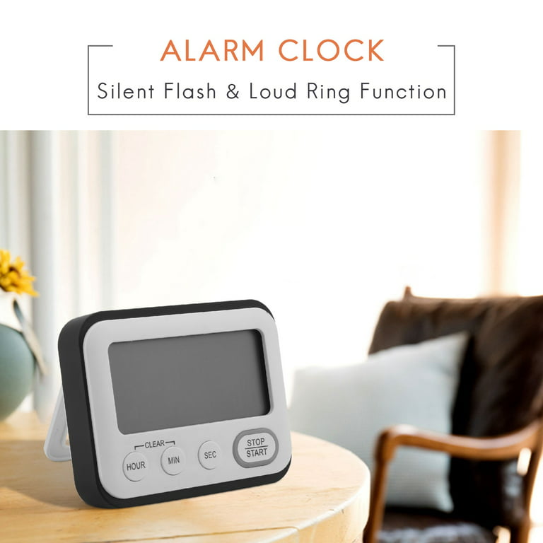Digital Kitchen Countdown Timer: Teachers Classroom Counter Large LCD Loud  netic Clip Kids Simple Clock Mini