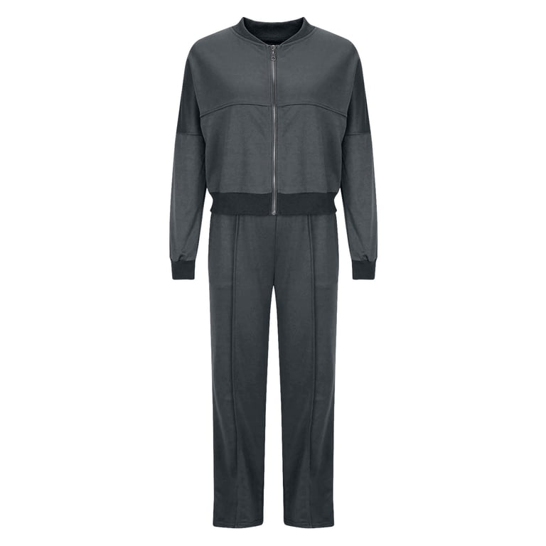 Lovzfmll Workout Sets for Women, 2 Piece Zip-Up Jacket and