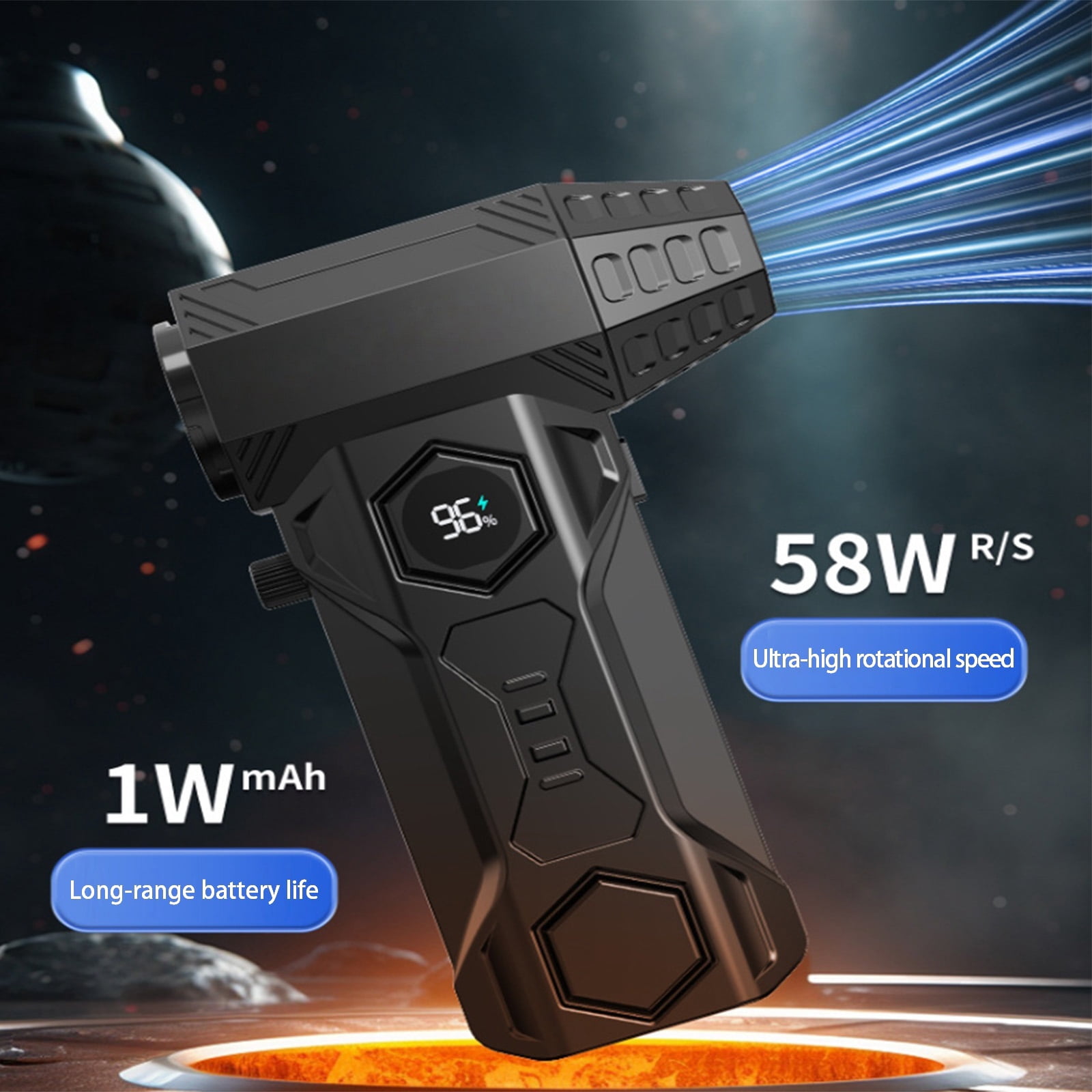 Small USB Powered Boosts Blower 580000 High Speed Air Dusters Ergonomic Grip For Electronics Car Cleaning Use