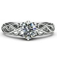thumbnail image 2 of Unique Moissanite 14K White Gold Engagement Ring, 2 of 3