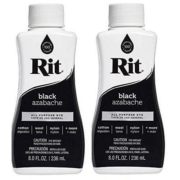 Rit All-Purpose Liquid Dye, 8 Ounce, Black - 2 Pack