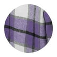 thumbnail image 3 of ASDFVBKG Womens Lightweight Long Plaid Jacket Button Down Casual Lapel Long Sleeve Jacket Dressy Loose Coats Fall Winter Hoodie Outerwear with Pockets Purple M, 3 of 4