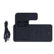 thumbnail image 1 of Cargador inalámbrico 4 en 1 con certificación Qi, estación de carga inalámbrica para iPhone, reloj iOS, color negro, 1 of 5