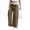 125#Coffee, variant on Wide Leg Lounge Pants for Women - Ice Silk Wrinkle Casual Elastic Waist Baggy Track Pants Brown L