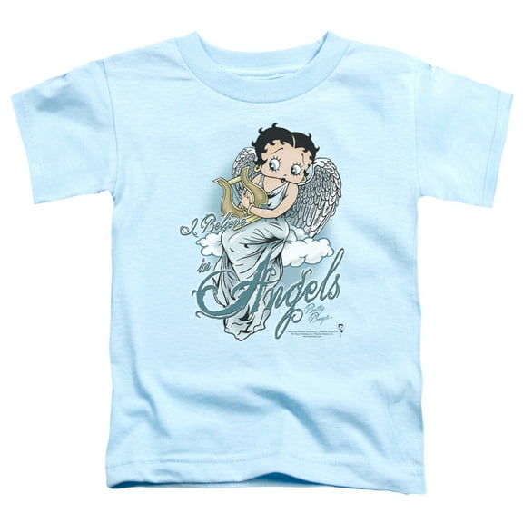 Betty Boop I Believe In Angels S/S Toddler T-Shirt Light Blue
