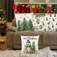 thumbnail image 2 of Feltree Christmas Throw Pillow Covers 4-Pack, Santa Claus Print Holiday Decor for Sofa Bed Living Room, 17x17 Inch Festive Pillow Cases, 2 of 8