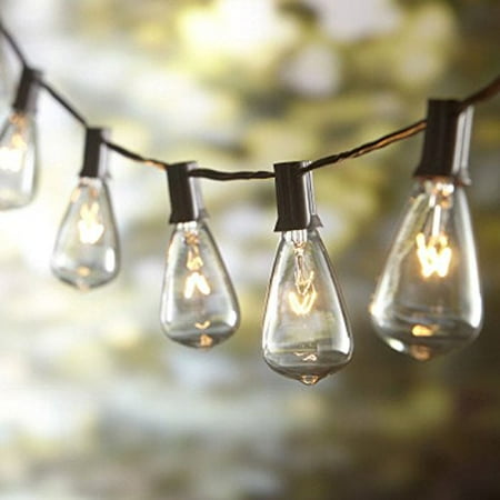 20ft Outdoor Patio String Lights With 10 Clear St40 Bulbs Ul Listed C7 Light For Backyard Deckyard Party Pergola Bistro Porch Pool 20ft Outdoor Patio String Lights With 10 Clear St40 Bulbs Ul Listed C7 Light For Backyard Deckyard Party Pergola Bistro Porch Pool