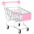 thumbnail image 1 of Modelo de carrito de compras simulado, miniatura de escritorio, adorno decorativo, juguete para niños - Talla S (Rosa), 1 of 8