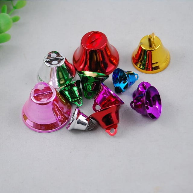 Cascabeles coloridos para manualidades, campanas colgantes para timbre, decoración de boda, recuerdo de Navidad DIY