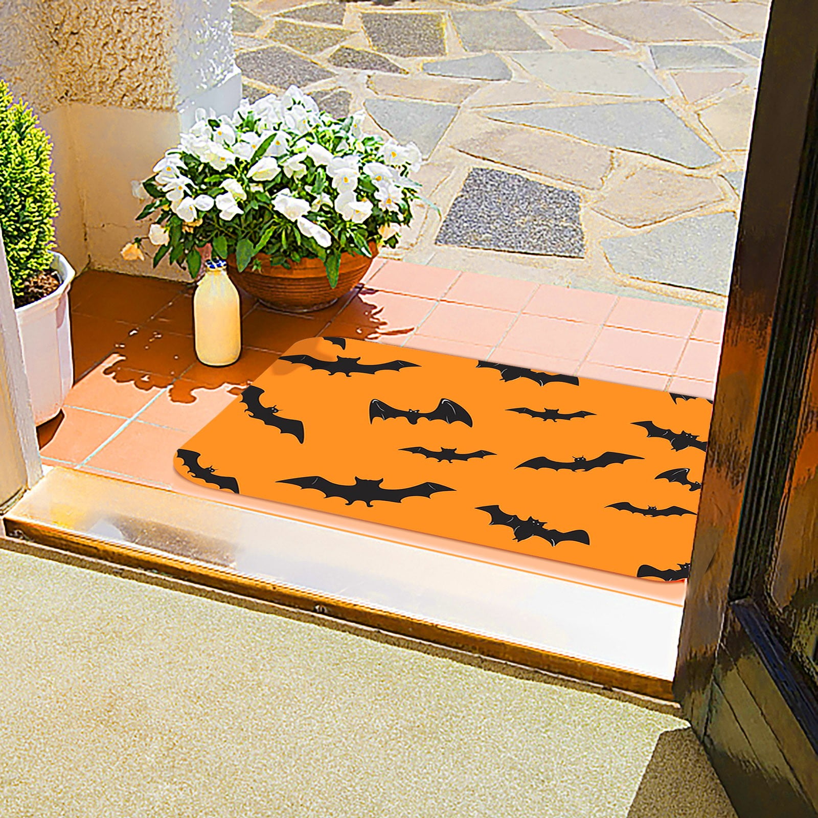 Ghosts Halloween Doormat, Outdoor Coir Doormat, Halloween Porch Decor, —  DecoExchange®