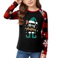 thumbnail image 2 of CONFREE Christmas Girls Long Sleeve Tshirts Crew Neck Xmas Letter Graphic Casual T-Shirt for Kids, 2 of 4