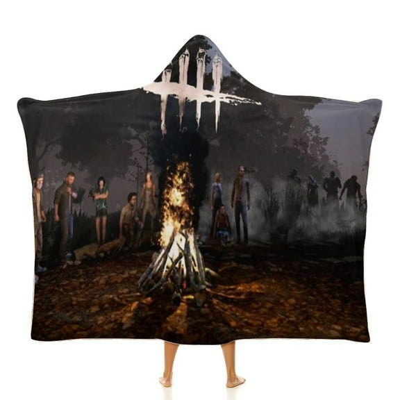 Dead by Daylight DBD Wearable Blanket Cloak Arctic Velvet Hooded Blanket Soft Fuzzy Hoodie Blanket Cape for Adults Kids 40"x50"