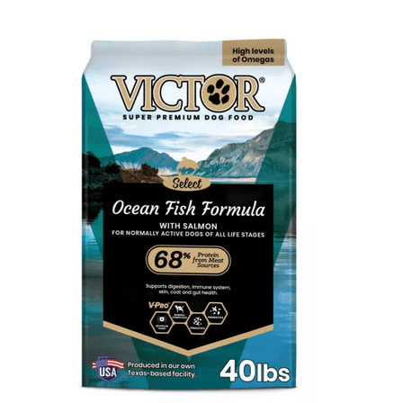 Victor Select All Life Stages Ocean Fish Recipe Dry Dog Food, 40 lb. Bag