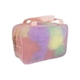 thumbnail image 1 of Bolsa de maquillaje, bolsa de cosméticos de viaje Visible para baño, organizador de drenaje hueco, organizador de artículos diversos para el Almacenamiento y organización del hogar Rosado Bewildely HA074821-03, 1 of 6