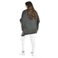 thumbnail image 3 of Cardigan de manga murcielago Roman Fashion Tallas Extras Gris obscuro 300, 3 of 6