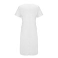 thumbnail image 4 of QJUHUNG Dégagement Femmes Casual Col Rond Imprimé Été Poches à Manches Courtes Robe, 4 of 6