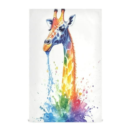 

Kitchen Towel 28x18 Inches x4，Plate Towel Decorative Towel Napkin Tea Towel Tea Towels For Kitchen Dish Cloths & Dish Towels Rainbow Giraffe