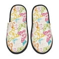 thumbnail image 1 of Balery Retro Colorful Butterfly Pantuflas de Casa de Felpa Silenciosas con Diseño Estampado, Zapatillas Cómodas Antideslizantes de Algodón para Interior-Medium, 1 of 8